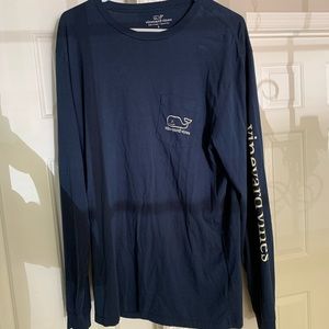 Vineyard Vines Long Sleeve Tee Blue Design L